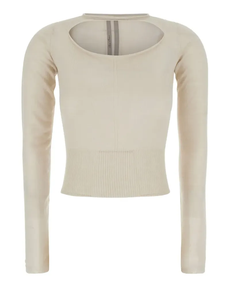 Rick Owens Gerippter Pullover mit Cut-Out - Nude Nude