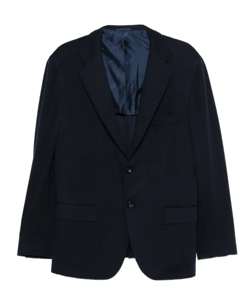 Kiton Einreihige Jacke - Blau Blau