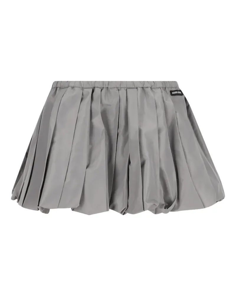 Miu Miu pleated puff mini skirt - Grau Grau
