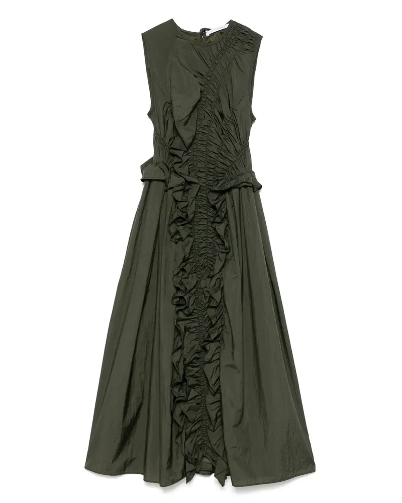 Cecilie Bahnsen Midikleid mit Raffung - Grün Grün