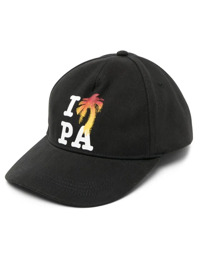 Palm Angels Baseballkappe mit Logo-Print - Schwarz Schwarz