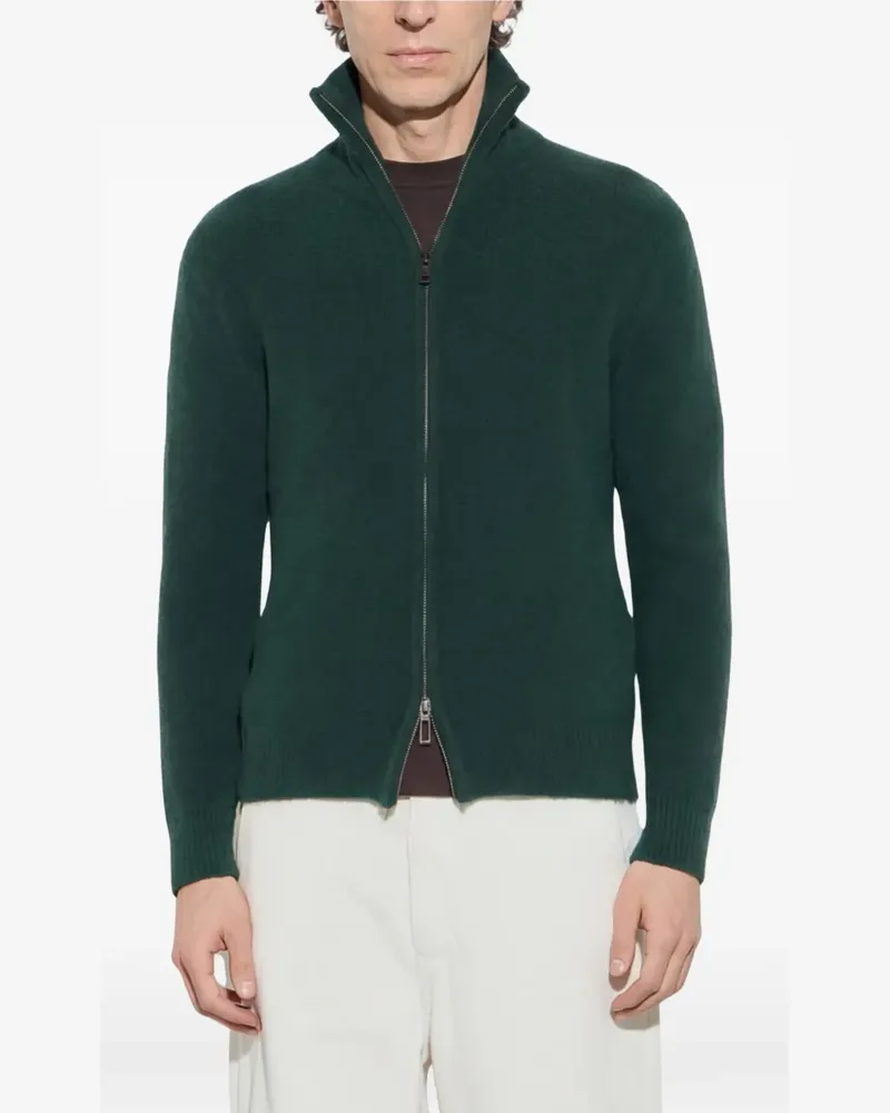 Paolo Pecora Milano Cardigan mit Reißverschluss - Grün Grün