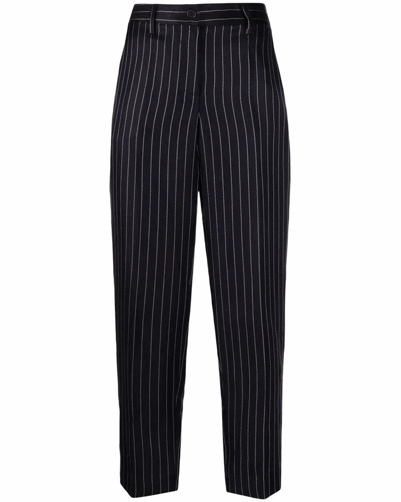 P.A.R.O.S.H. P.A.R.O H. Gerade Hose mit Nadelstreifen - Blau Blau
