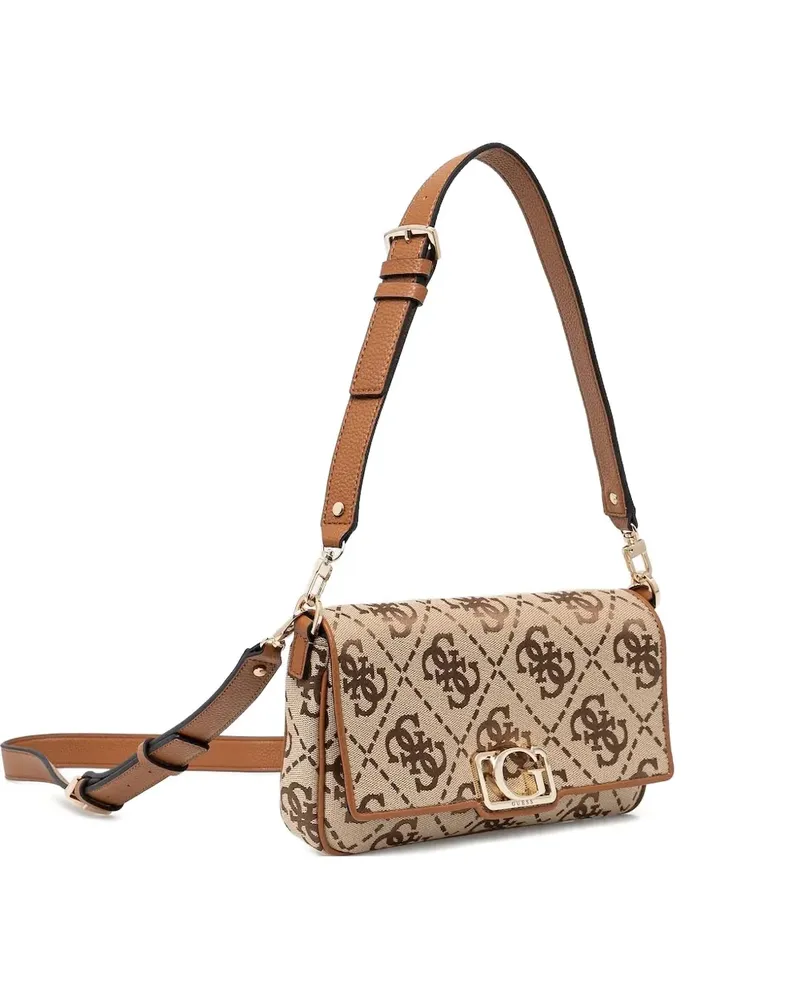 Guess Schultertasche mit Logo - Braun Braun