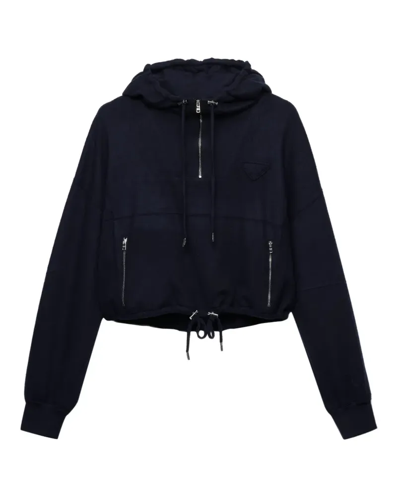 Prada Wool and cashmere hoodie - Blau Blau