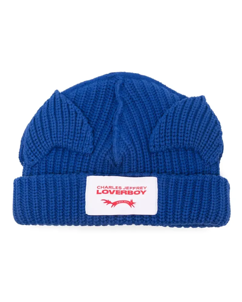 Charles Jeffrey Loverboy Beanie mit Ohrendetail - Blau Blau