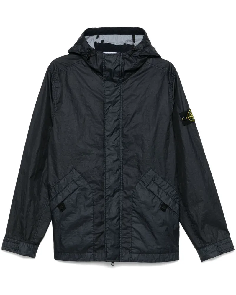 Stone Island Jacke mit Kompass-Patch - Blau Blau