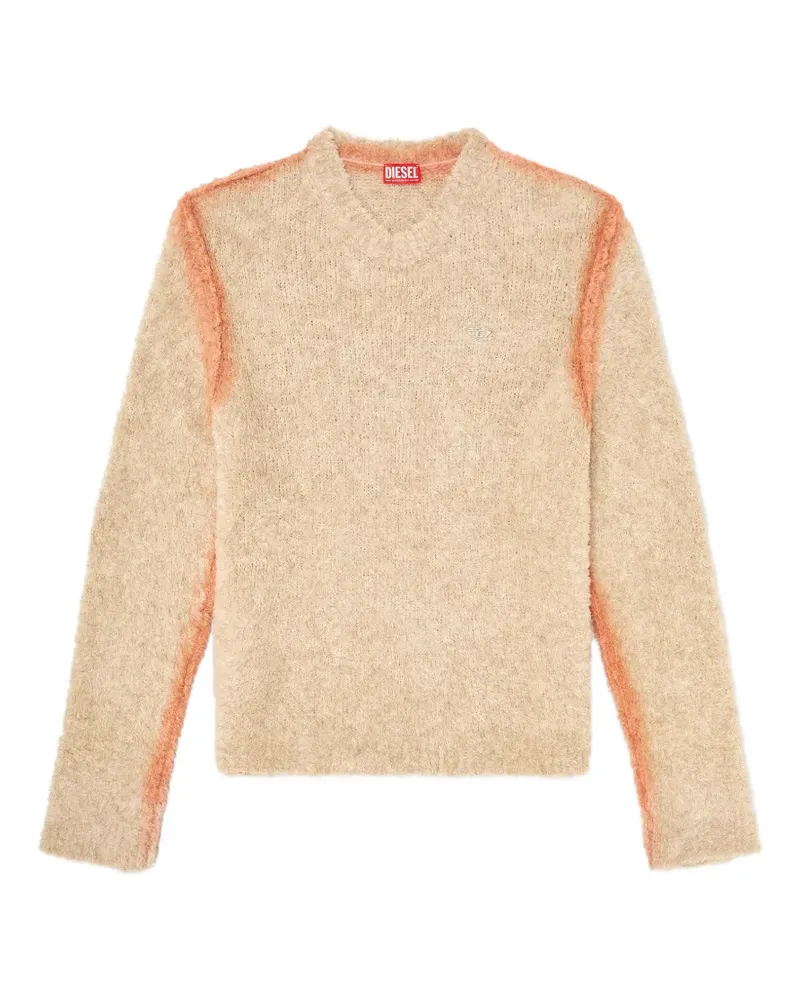 Diesel Pullover aus Alpakagemisch mit sprühgefärbten Nähten - Nude Nude