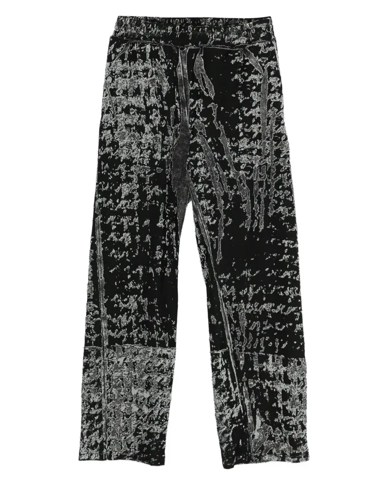 Diesel Gemusterte Hose - Schwarz Schwarz