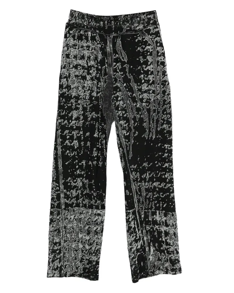 Diesel Gemusterte Hose - Schwarz Schwarz