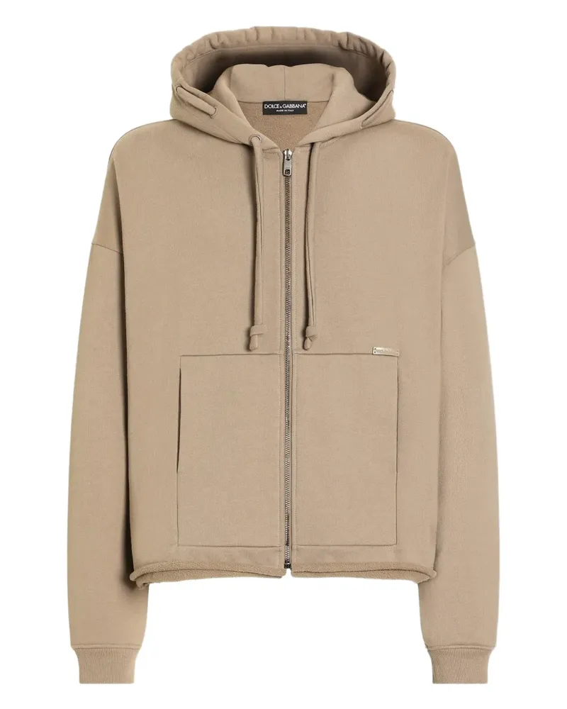 Dolce & Gabbana Kapuzenjacke mit Reißverschluss - Nude Nude
