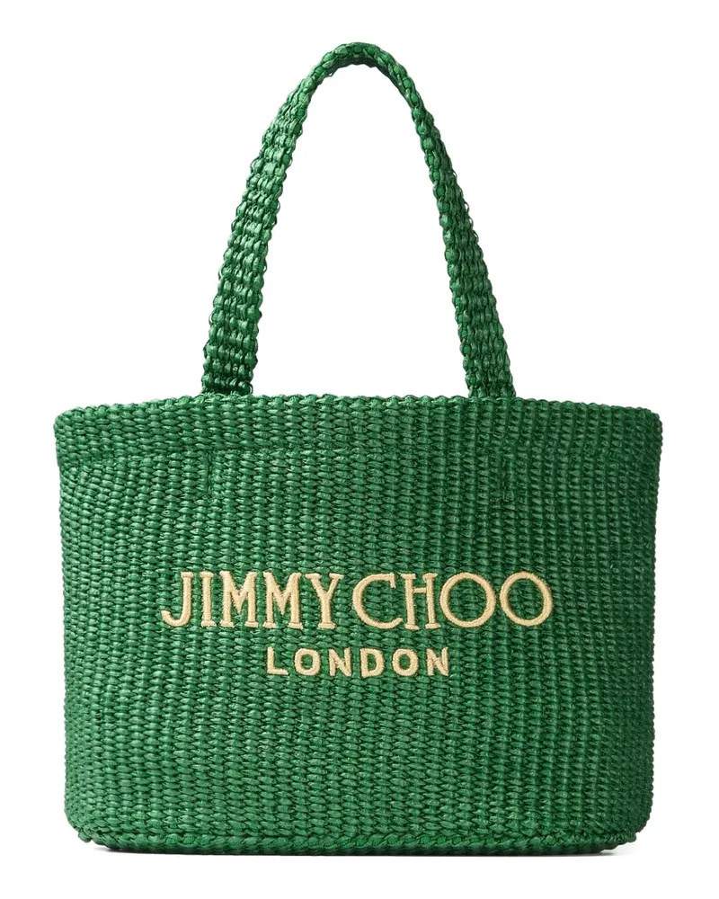 Jimmy Choo Tote Bag mit Logo-Stickerei - Grün Grün