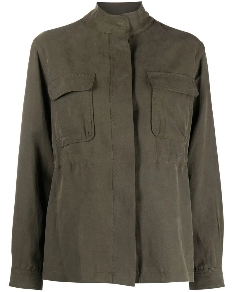 Woolrich Taillierte Jacke mit verdecktem Verschluss - Grün Grün