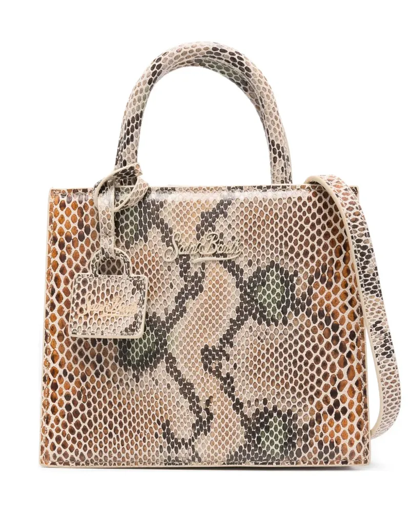 MC2 Saint Barth Tote Bag mit Schlangen-Effekt - Nude Nude