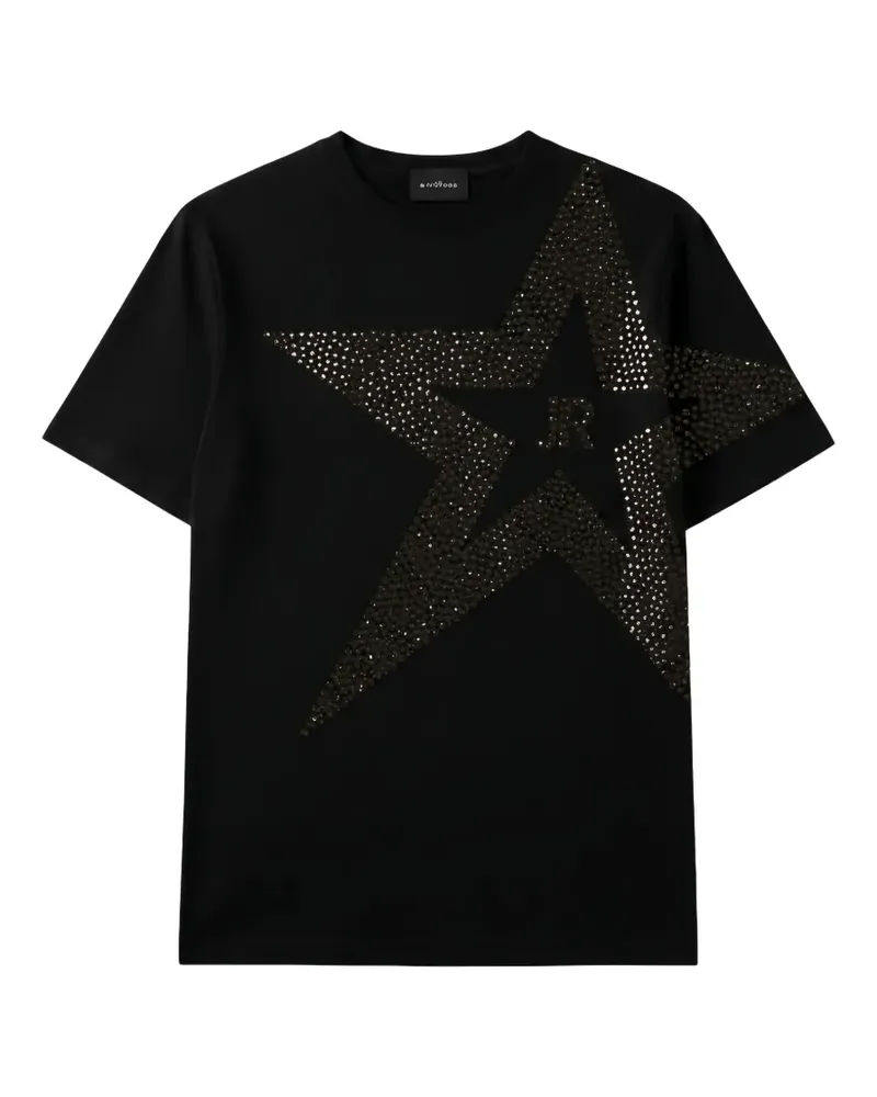 John Richmond sequin-embellished star-motif T-shirt - Schwarz Schwarz
