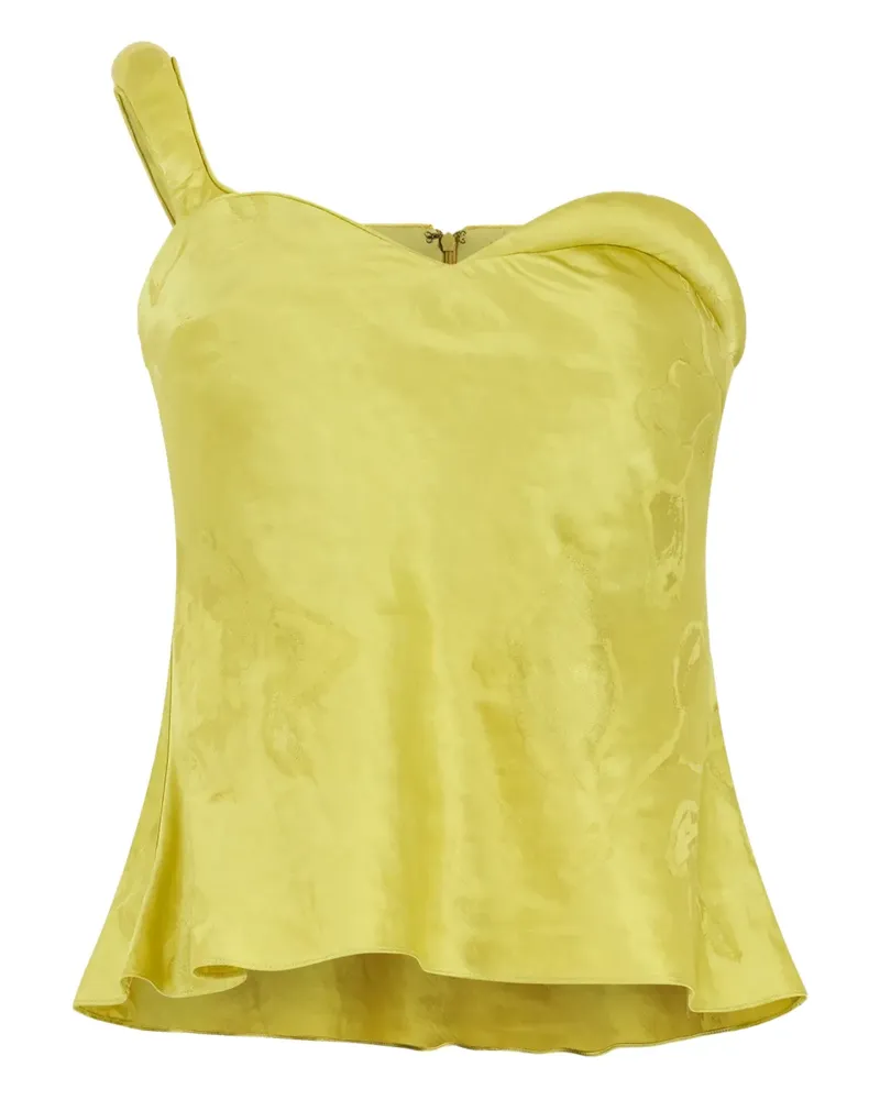 Rosie Assoulin One-Shoulder-Top aus Jacquard - Gelb Gelb