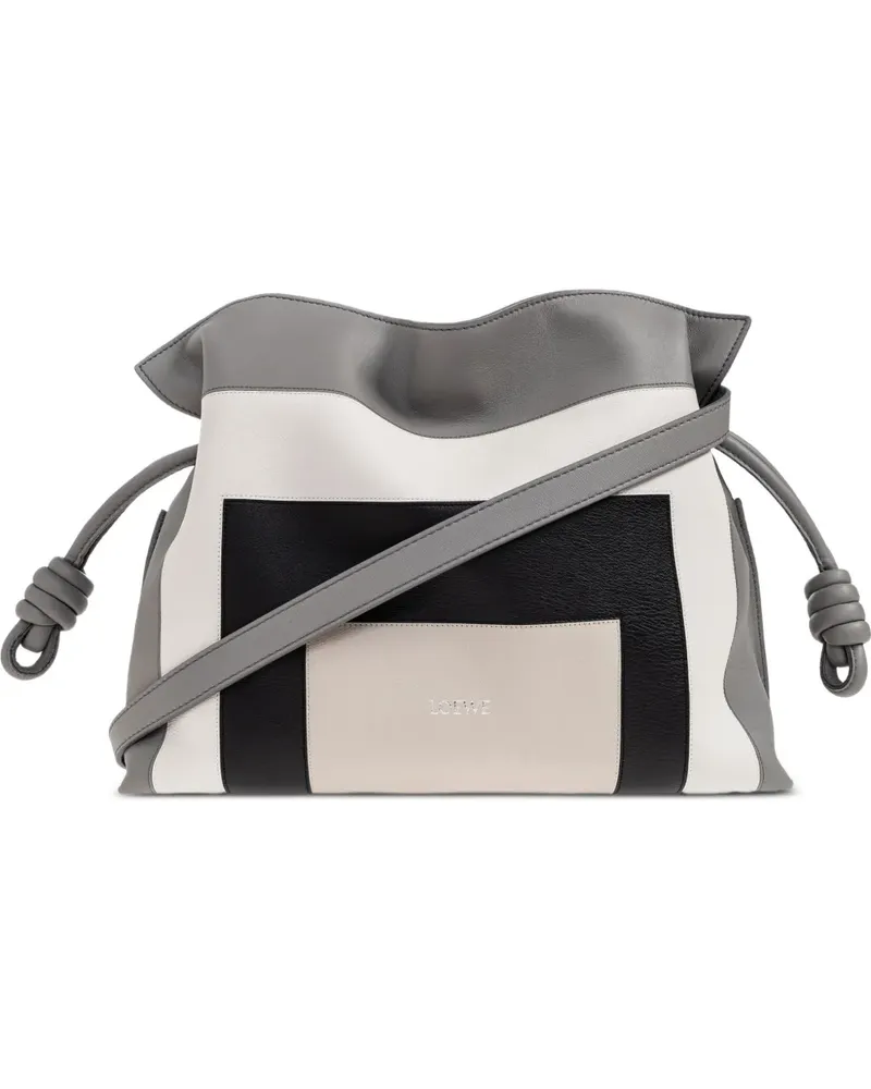 Loewe Mittelgroße Flamenco Schultertasche mit Knoten - Grau Grau