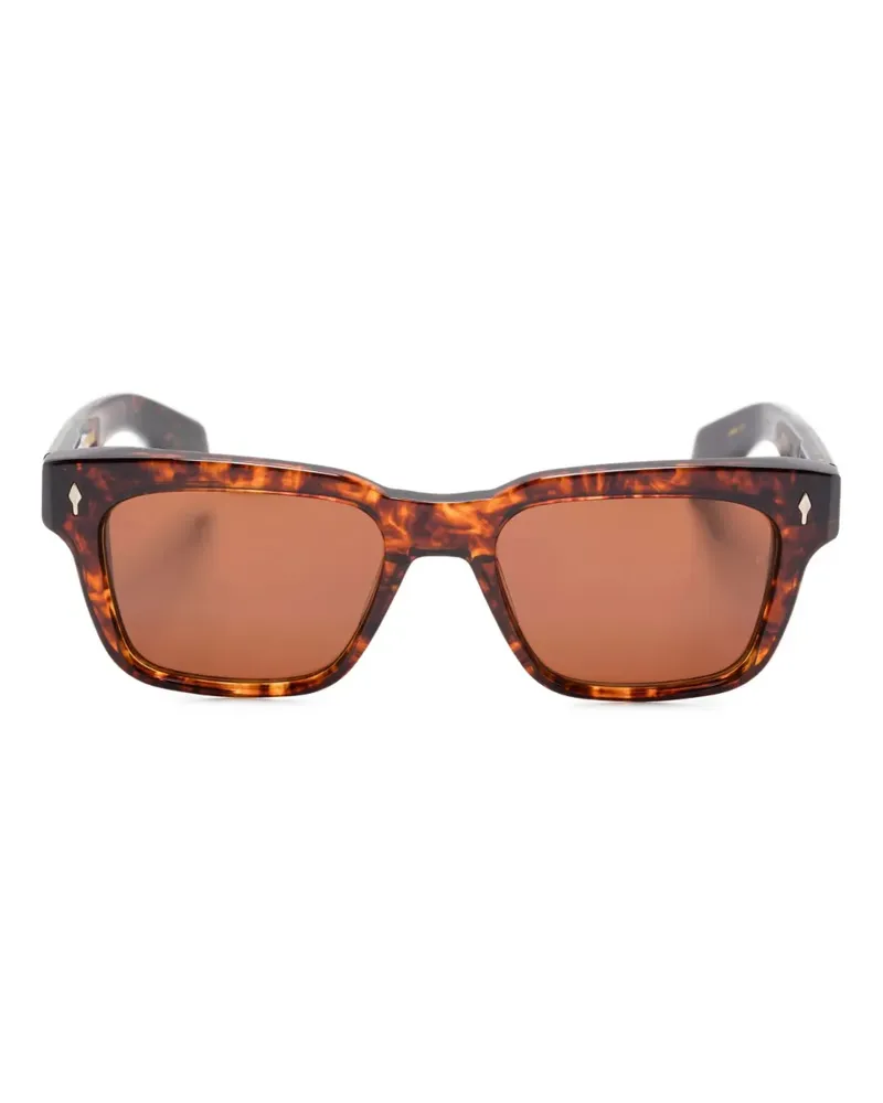 Jacques Marie Mage Sonnenbrille mit eckigem Gestell - Braun Braun