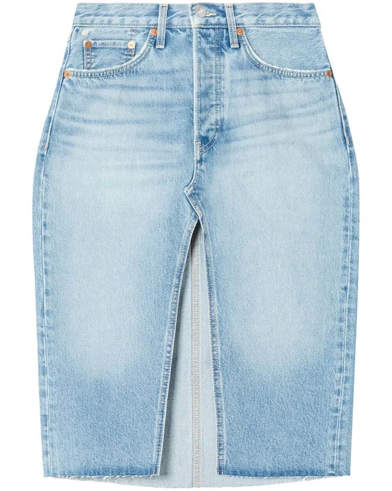 RE/DONE Jeansrock aus Bio-Baumwolle - Blau Blau