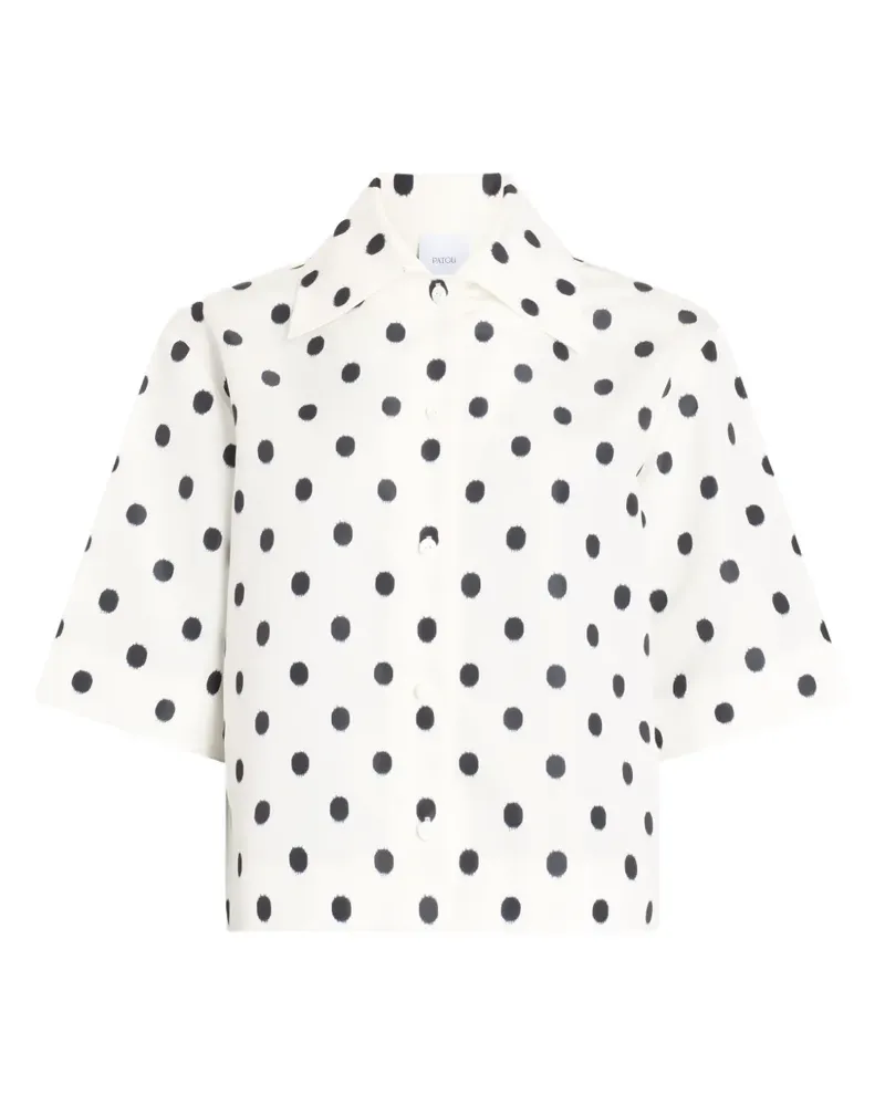 Patou Hemd mit Polka Dots - Weiß Weiß