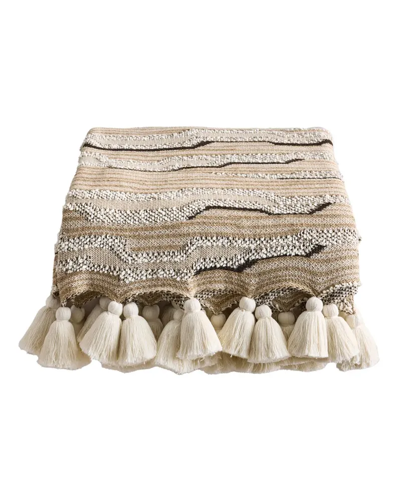 Soho Home Gestrickte Cloud Überwurf mit Quastendetail - Nude Nude