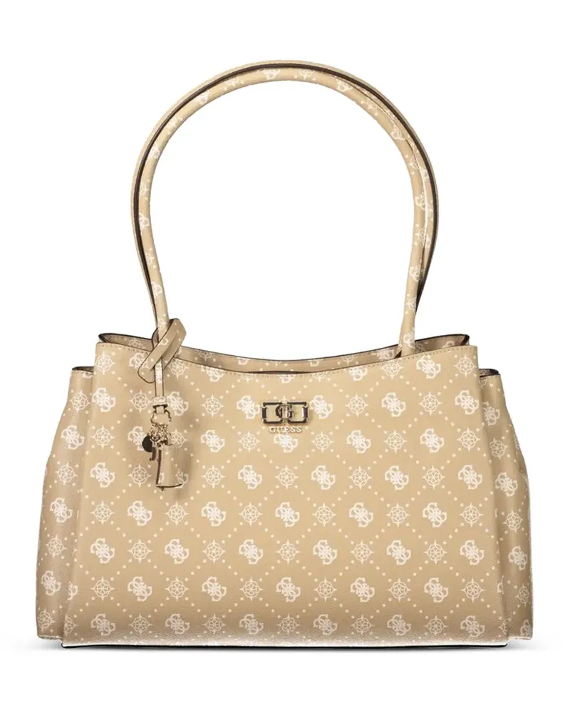 Guess logo-print tote bag - Nude Nude