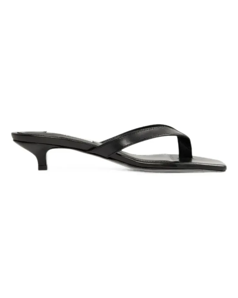 Totême leather heeled flip flops black - Schwarz Schwarz