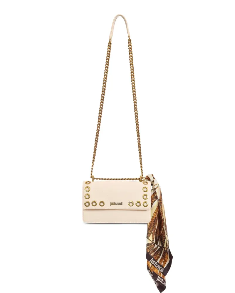 Just Cavalli Schultertasche mit Ösen - Nude Nude