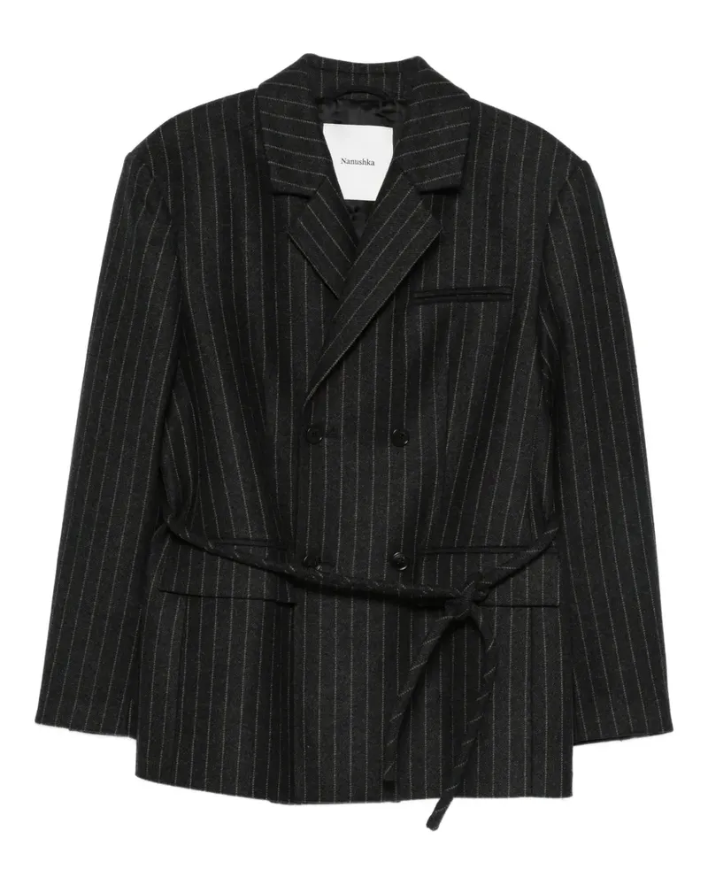 Nanushka Osono Blazer mit Nadelstreifen - Schwarz Schwarz