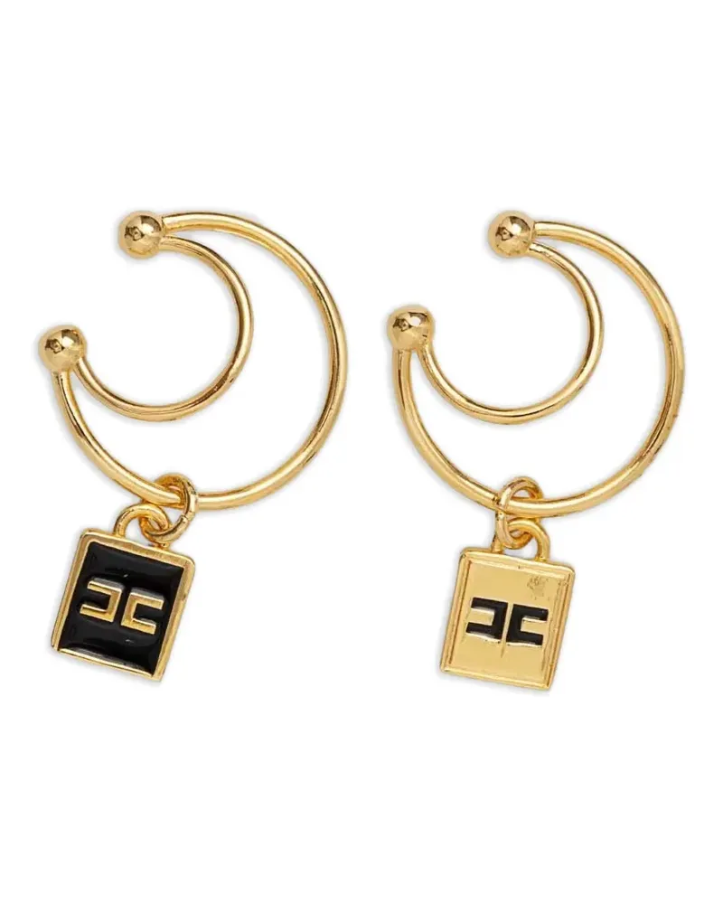 Elisabetta Franchi Ear Cuffs mit Logo-Anhängern - Gold Gold
