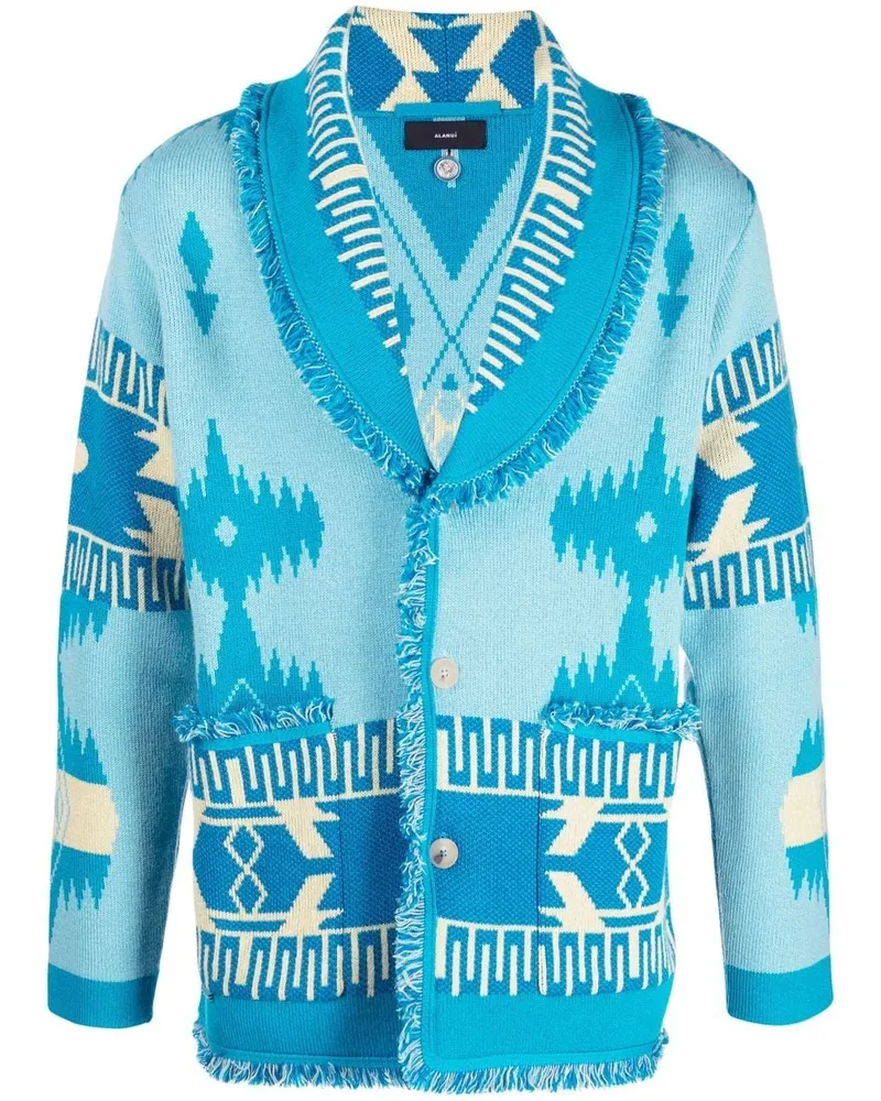 Alanui Cardigan mit Jacquardmuster - Blau Blau
