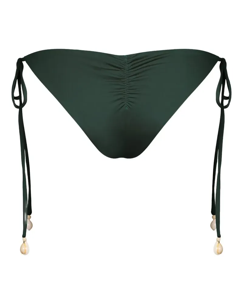 Johanna Ortiz Gerafftes Sagrado Bikinihöschen - Grün Grün
