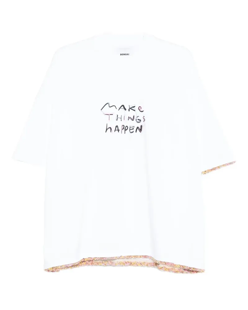 BONSAI Make Things Happen T-Shirt - Weiß Weiß