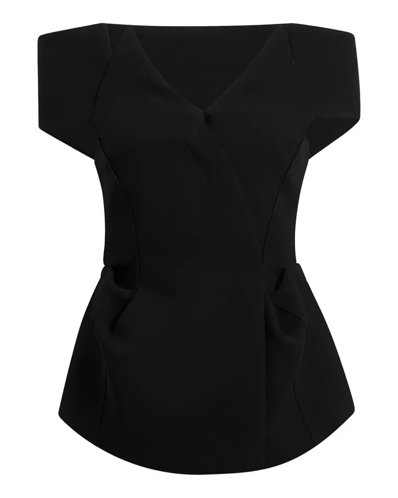 KHAITE Verone Bluse mit Cut-Out - Schwarz Schwarz