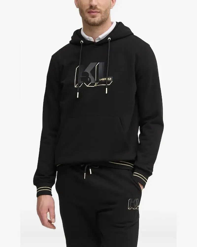 Karl Lagerfeld Hoodie mit Logo - Schwarz Schwarz