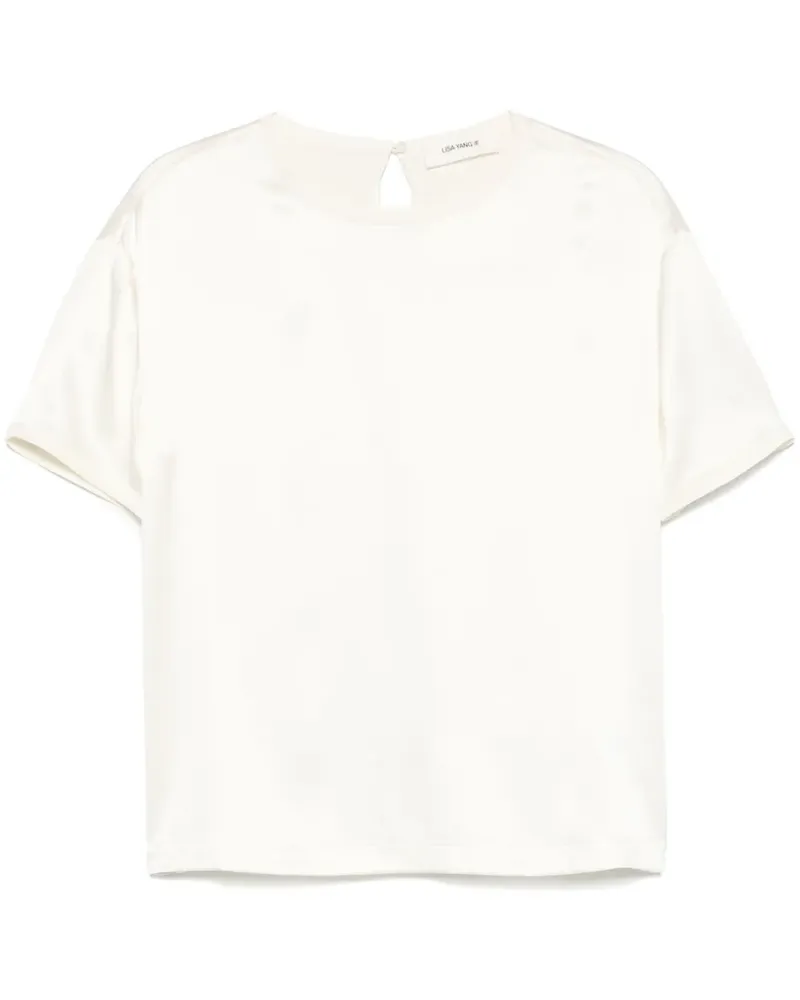 Lisa Yang T-Shirt mit Rundhalsausschnitt - Nude Nude
