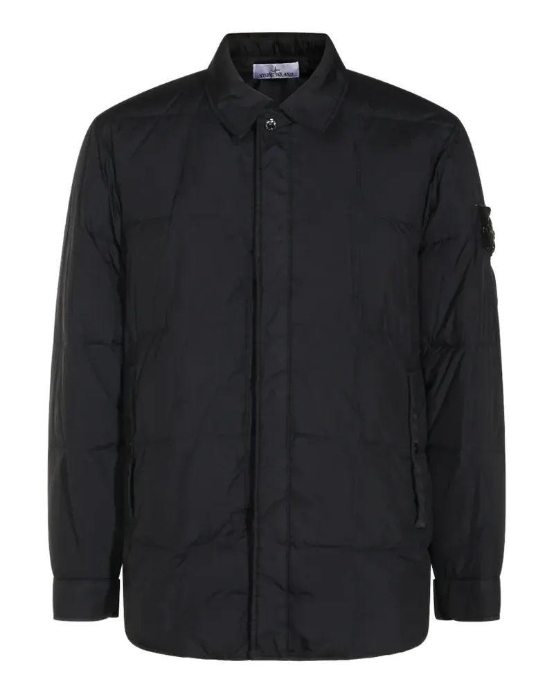 Stone Island Garment Dyed Crinkle Reps NY quilted jacket - Schwarz Schwarz