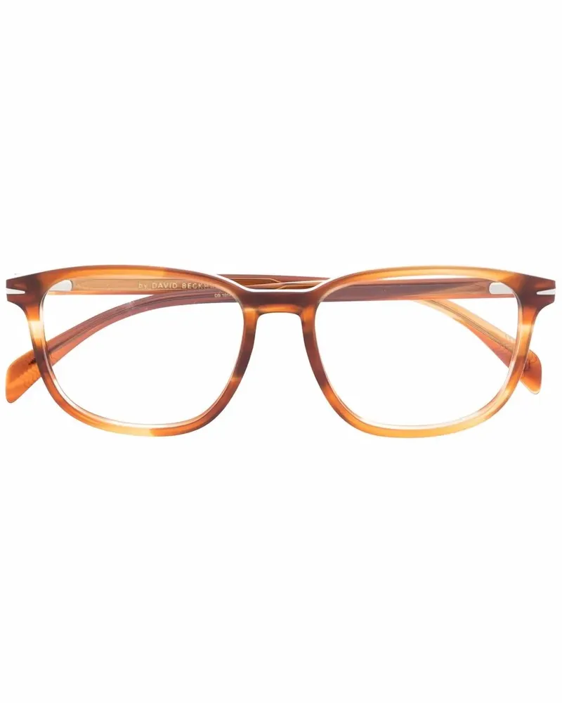 EYEWEAR by DAVID BECKHAM Eckige Brille in Schildpattoptik - Braun Braun