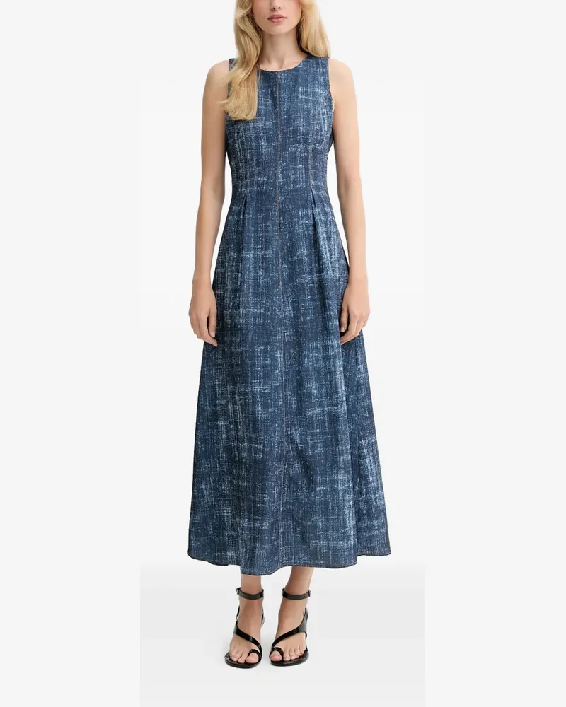 Gestuz topstitched midi dress - Blau Blau