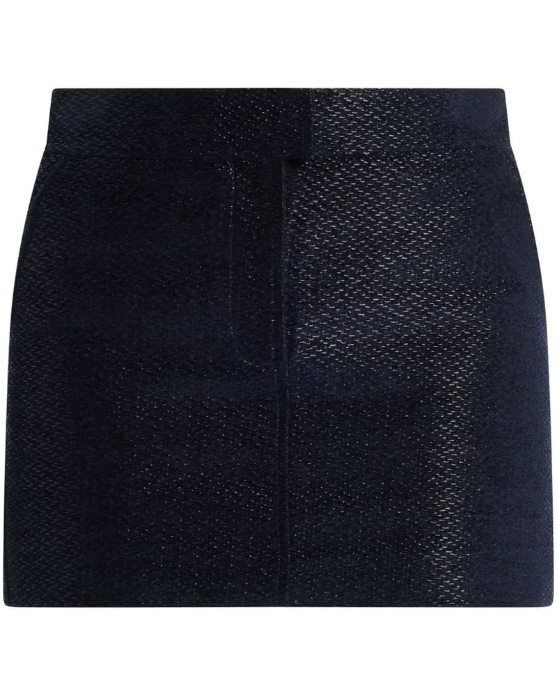 Tom Ford Gewebter Minirock - Schwarz Schwarz