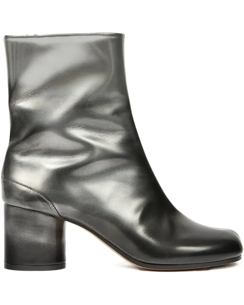 Maison Margiela Tabi Stiefeletten im Metallic-Look - Schwarz Schwarz