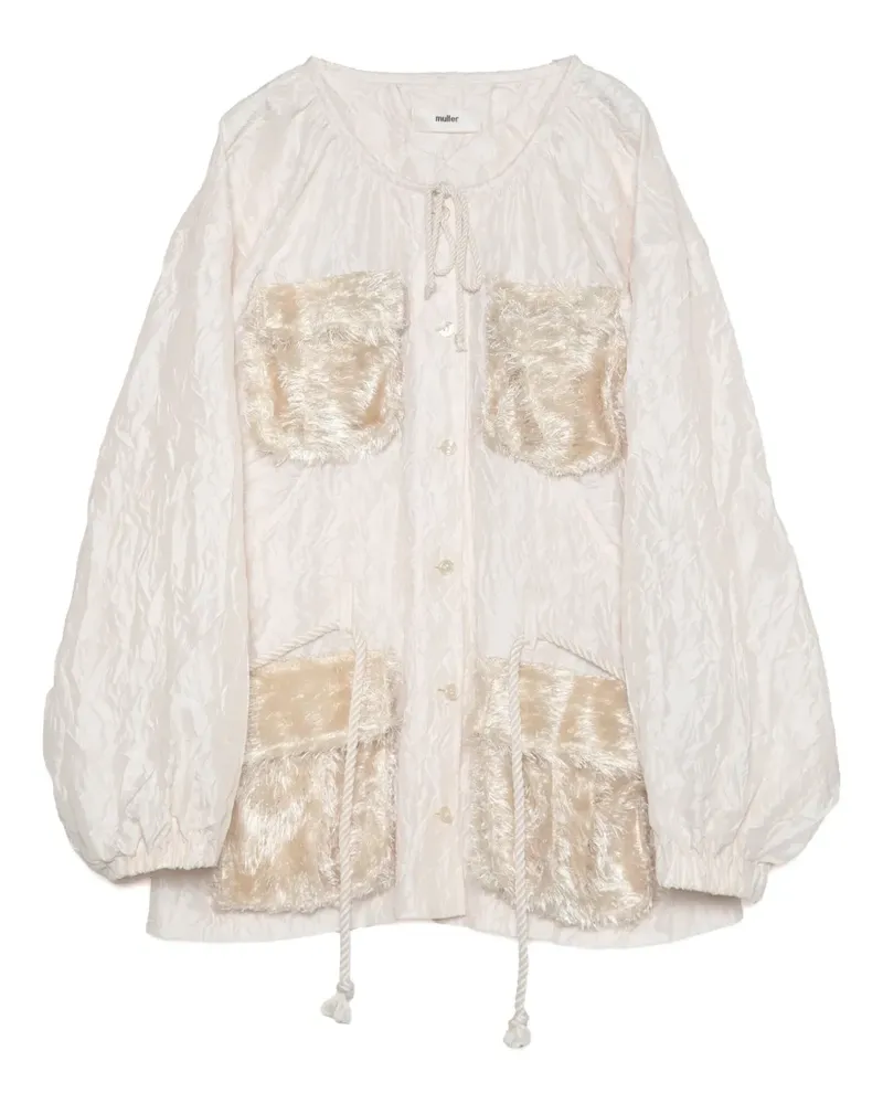 Muller of Yoshiokubo Strukturierte Grass Jacke - Nude Nude
