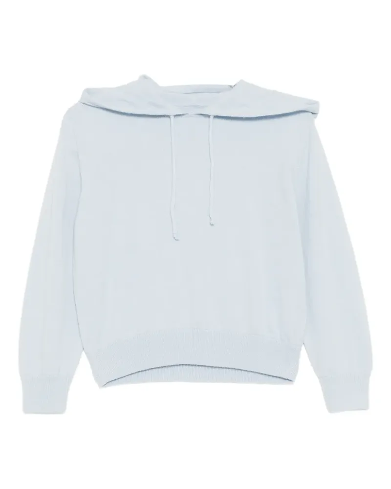 Teddy Cashmere logo-embroidered hoodie - Blau Blau