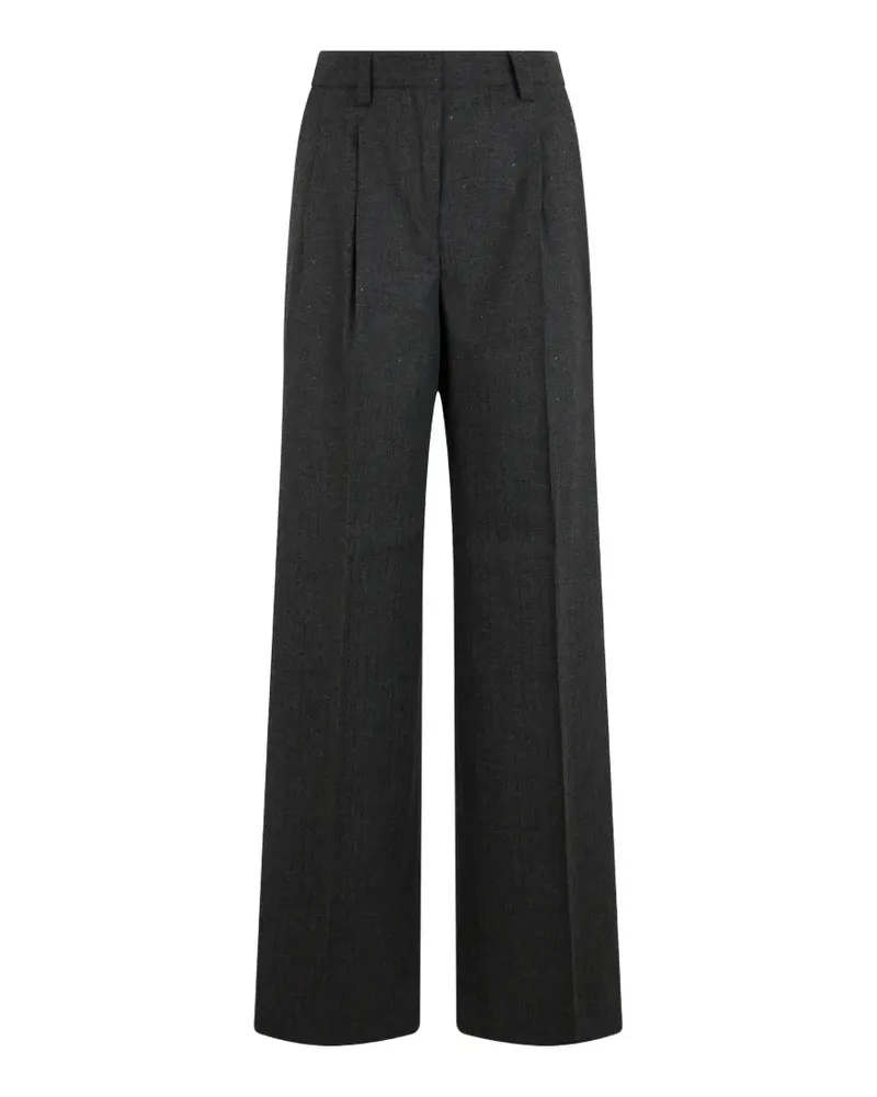 Slowear pleated wide-leg trousers - Grau Grau