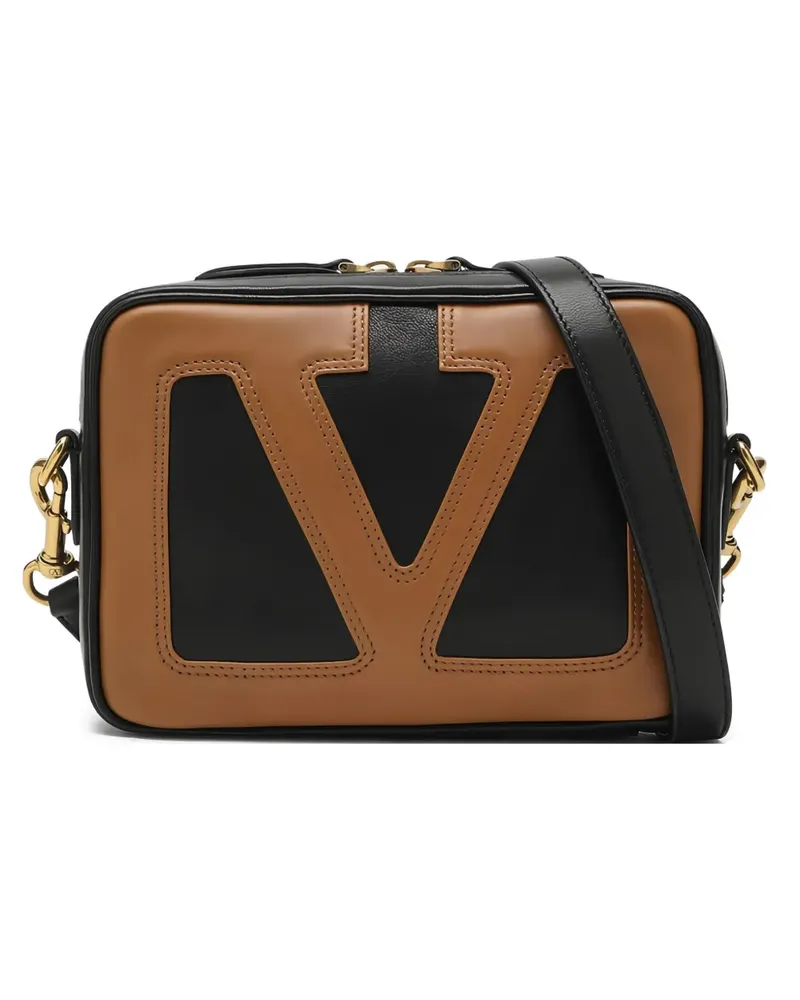 Valentino Garavani Kuriertasche mit Logo - Schwarz Schwarz