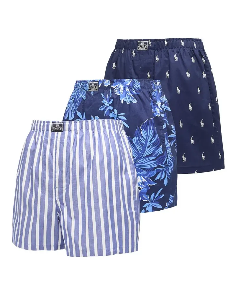 Ralph Lauren Boxershorts mit Print (3er-Set) - Blau Blau