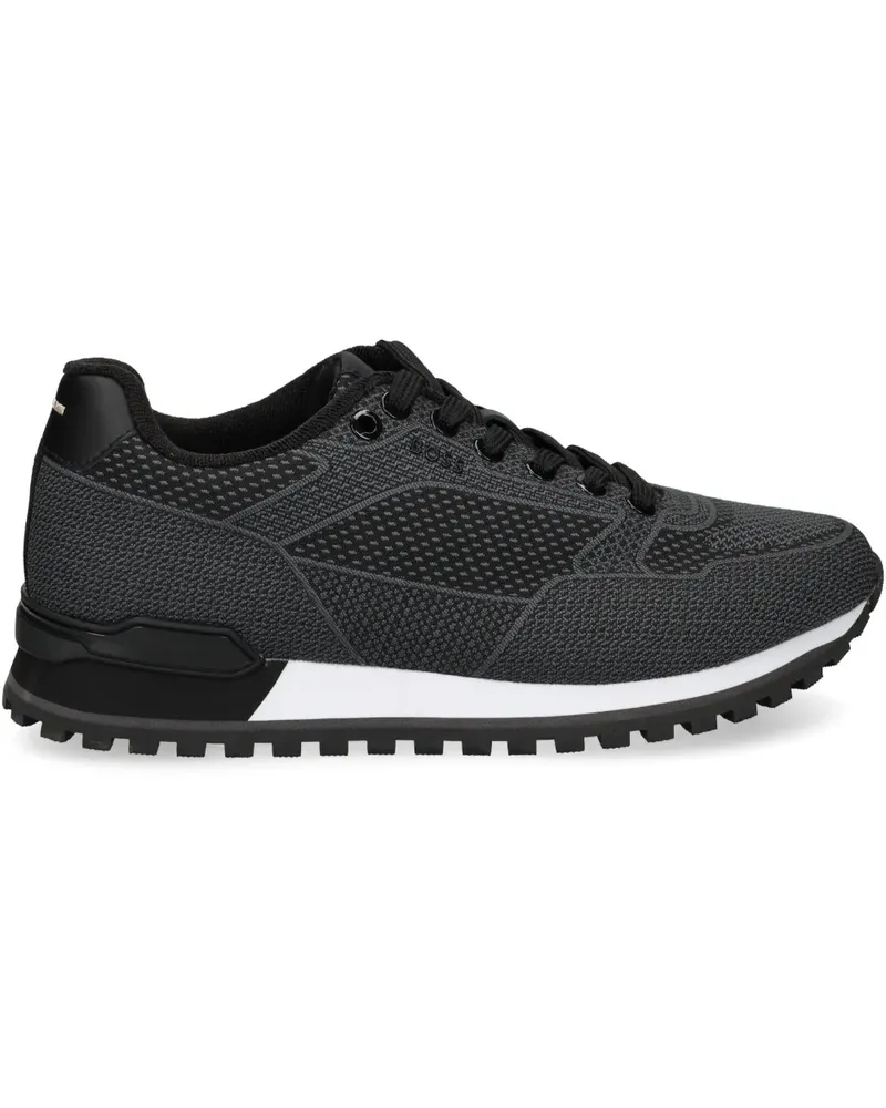 HUGO BOSS Sneakers mit Netzeinsätzen - Schwarz Schwarz