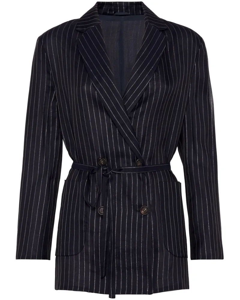 Brunello Cucinelli Blazer mit Nadelstreifen - Blau Blau