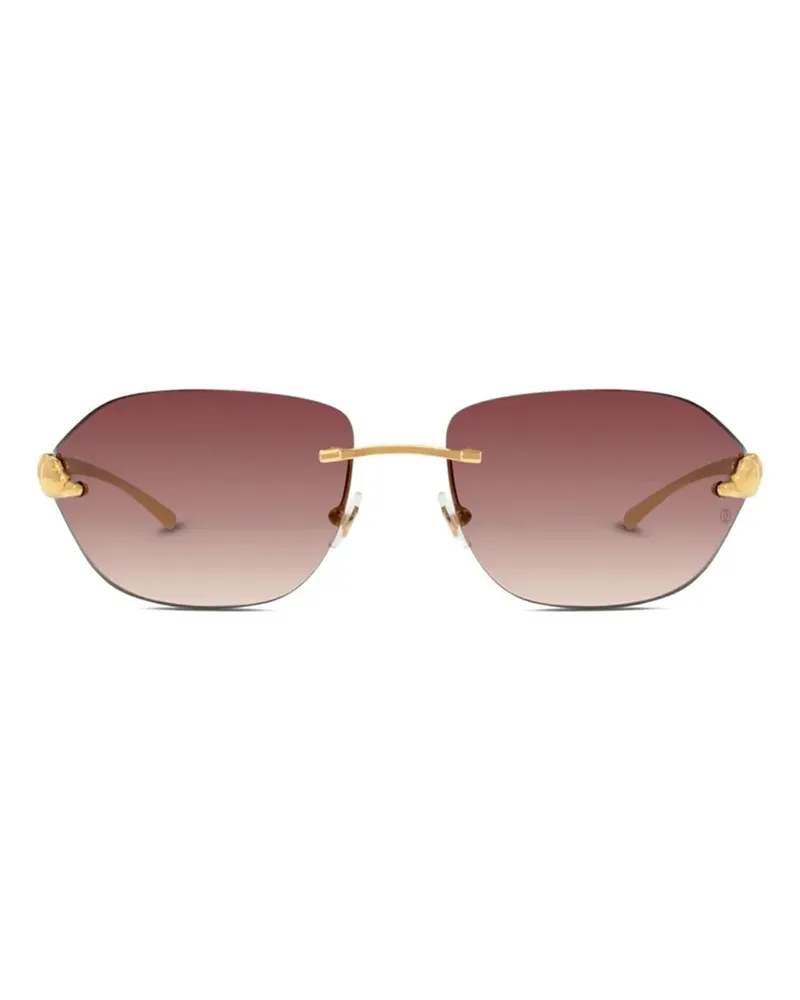 Cartier Randlose Sonnenbrille - Gold Gold
