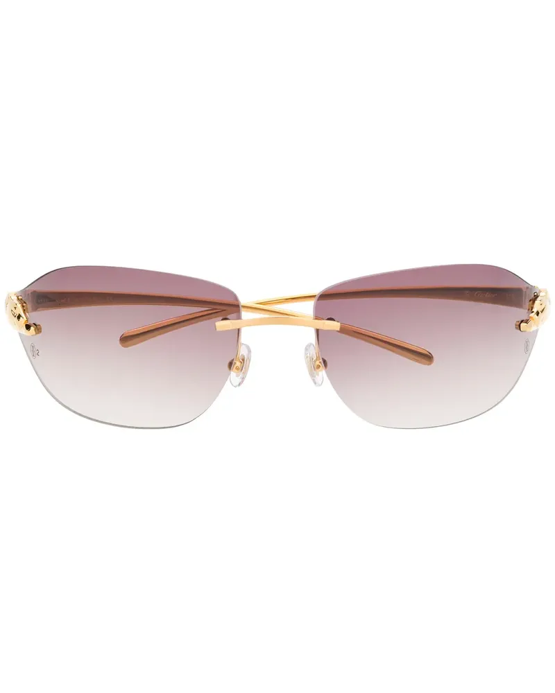 Cartier Randlose Sonnenbrille - Gold Gold